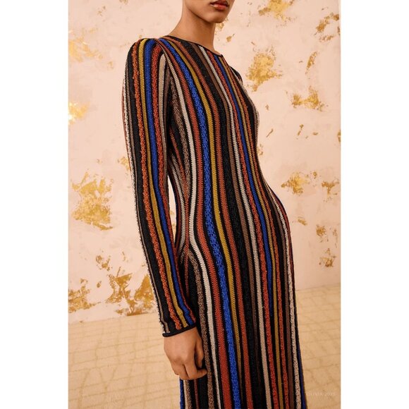 Ulla Johnson Albie Knit Long Sleeve Dress in Zoisite Small New Womens Maxi Gown - Picture 11 of 17